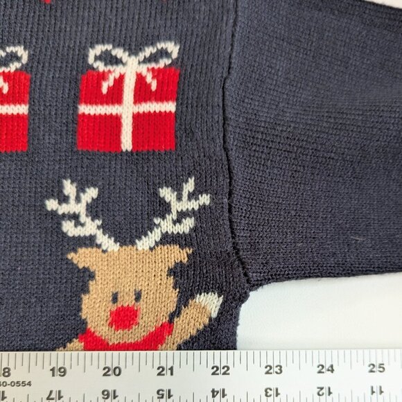 Novelty Women's Christmas Ugly Sweater Size US 8 Dark Navy - Picture 6 of 10